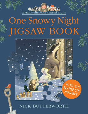 One Snowy Night Jigsaw Book by Nick Butterworth book cover