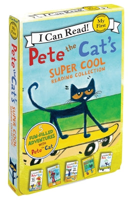 Pete the Cat's Super Cool Reading Collection: A Box of 5 I Can Read Favorites for Beginner Readers by James Dean book cover