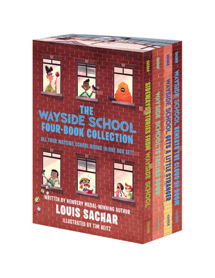 The Wayside School 4-Book Box Set: Sideways Stories from Wayside School, Wayside School Is Falling Down, Wayside School Gets a Little Stranger, Waysid by Louis Sachar book cover