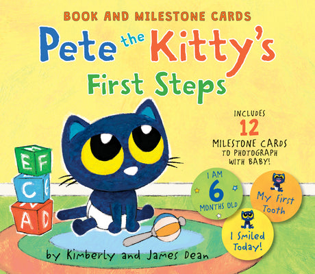 Pete the Kitty's First Steps: Book and Milestone Cards by James Dean book cover