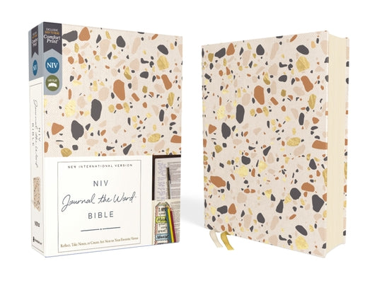 Niv, Journal the Word Bible (Perfect for Note-Taking), Cloth Over Board, Cream, Red Letter, Comfort Print: Reflect, Take Notes, or Create Art Next to by Zondervan book cover
