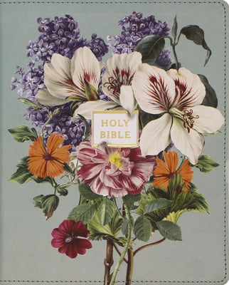 Niv, Artisan Collection Bible, Large Print, Leathersoft, Sage Floral, Red Letter, Comfort Print by Zondervan book cover