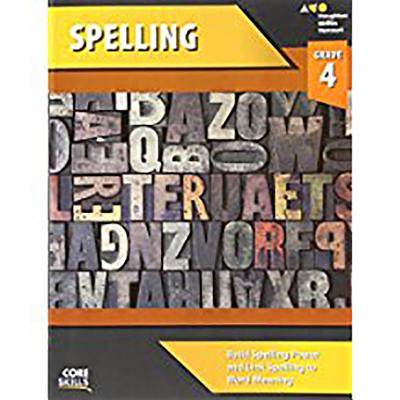 Core Skills Spelling Workbook Grade 4 by Houghton Mifflin Harcourt book cover