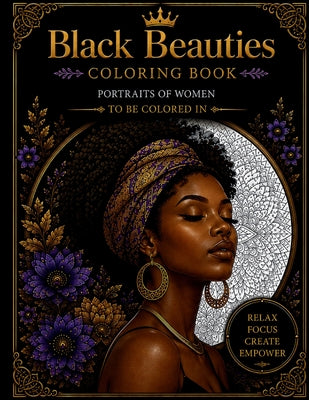 Black Beauties Coloring Book: 50 Pages by Qdix Press book cover