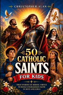 50 Catholic Saints for Kids: True Stories of Heroic Virtue to Build Courageous Faith in Boys and Girls by Christopher Alan book cover