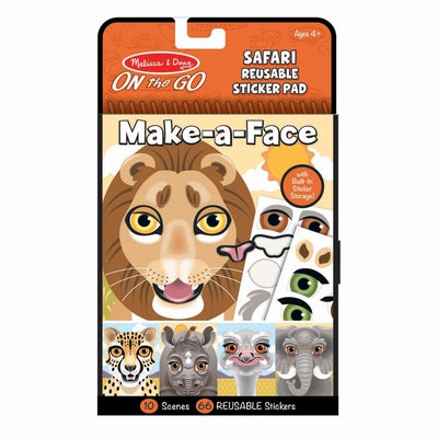 Book cover of Make-A-Face Safari Reusable Sticker Pad by Melissa & Doug