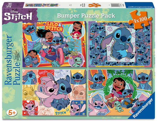 Book cover of Disney Stitch 4x100 PC Puzzle by Ravensburger