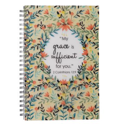 Book cover of My Grace Is Sufficient Wirebound Notebook for Women - 2 Corinthians 12:9 Bible Verse by CHRISTIAN ART GIFTS