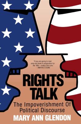 Book cover of Rights Talk by Glendon, Mary Ann