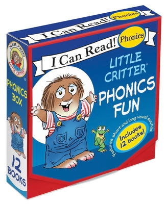 Book cover of Little Critter 12-Book Phonics Fun!: A Box of 12 Mini-Books Featuring Short and Long Vowel Sounds by Mayer, Mercer