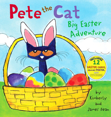 Book cover of Pete the Cat: Big Easter Adventure: An Easter and Springtime Book for Kids [With 12 Easter Cards and Poster] by Dean, James