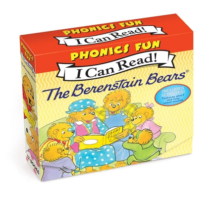 Book cover of The Berenstain Bears 12-Book Phonics Fun!: Includes 12 Mini-Books Featuring Short and Long Vowel Sounds by Berenstain, Mike