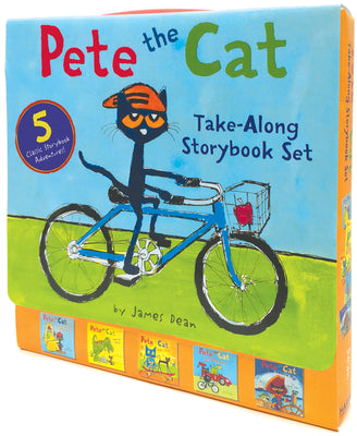 Book cover of Pete the Cat Take-Along Storybook Set: A Box of 5 Books by Dean, James
