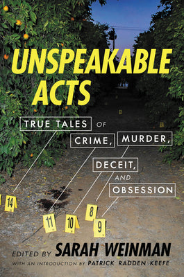 Book cover of Unspeakable Acts: True Tales of Crime, Murder, Deceit, and Obsession by Weinman, Sarah