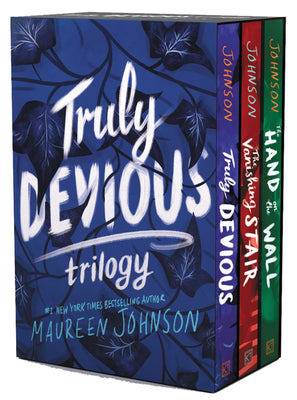 Book cover of Truly Devious 3-Book Box Set: Truly Devious, Vanishing Stair, and Hand on the Wall by Johnson, Maureen