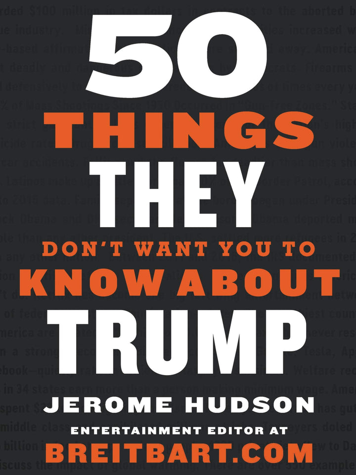 Book cover of 50 Things They Don't Want You to Know About Trump by Hudson, Jerome