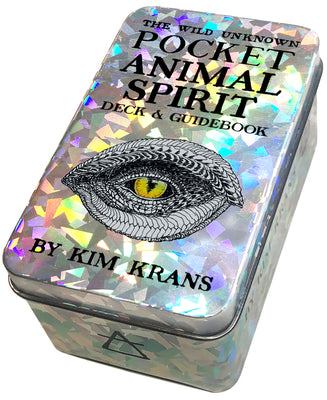 Book cover of The Wild Unknown Pocket Animal Spirit Deck [With 78 Tarot Cards and Metal Tin] by Krans, Kim