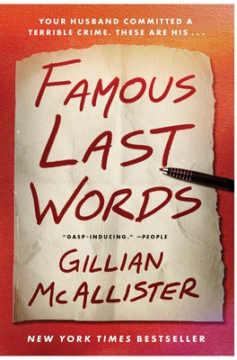 Famous Last Words by McAllister, Gillian book cover