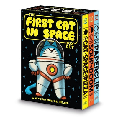 The First Cat in Space 3-Book Box Set: A Graphic Novel Collection: The First Cat in Space Ate Pizza, the First Cat in Space and the Soup of Doom, the by Mac Barnett book cover