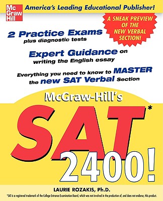 Book cover of SAT 2400!: A Sneak Preview of the New SAT English Test by Rozakis, Laurie