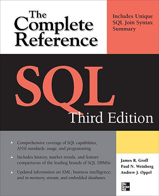 Book cover of SQL the Complete Reference, 3rd Edition by Groff, James R.