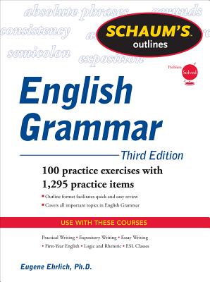 Book cover of Schaum's Outline of English Grammar by Ehrlich, Eugene