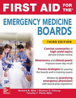 First Aid for the Emergency Medicine Boards Third Edition by Barbara K. Blok book cover