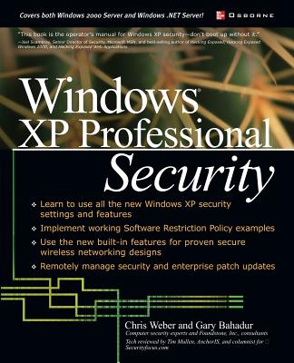 Book cover of Windows XP Professional Security by Weber, Chris