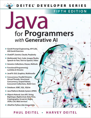 Book cover of Java for Programmers: With Generative AI by Deitel, Paul