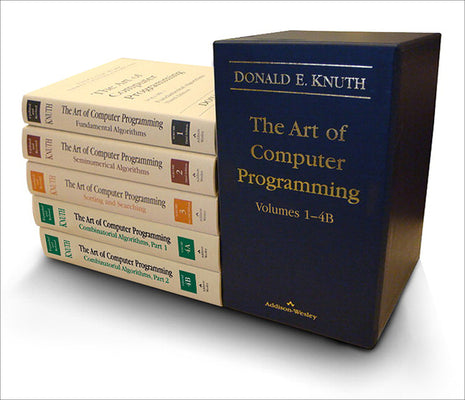 Book cover of Art of Computer Programming, The, Volumes 1-4b, Boxed Set by Knuth, Donald