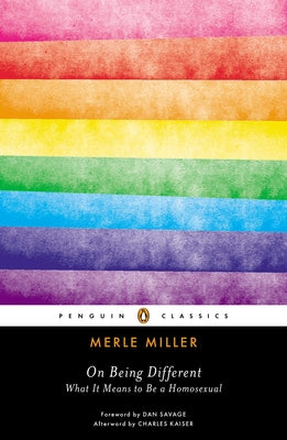 Book cover of On Being Different: What It Means to Be a Homosexual by Miller, Merle
