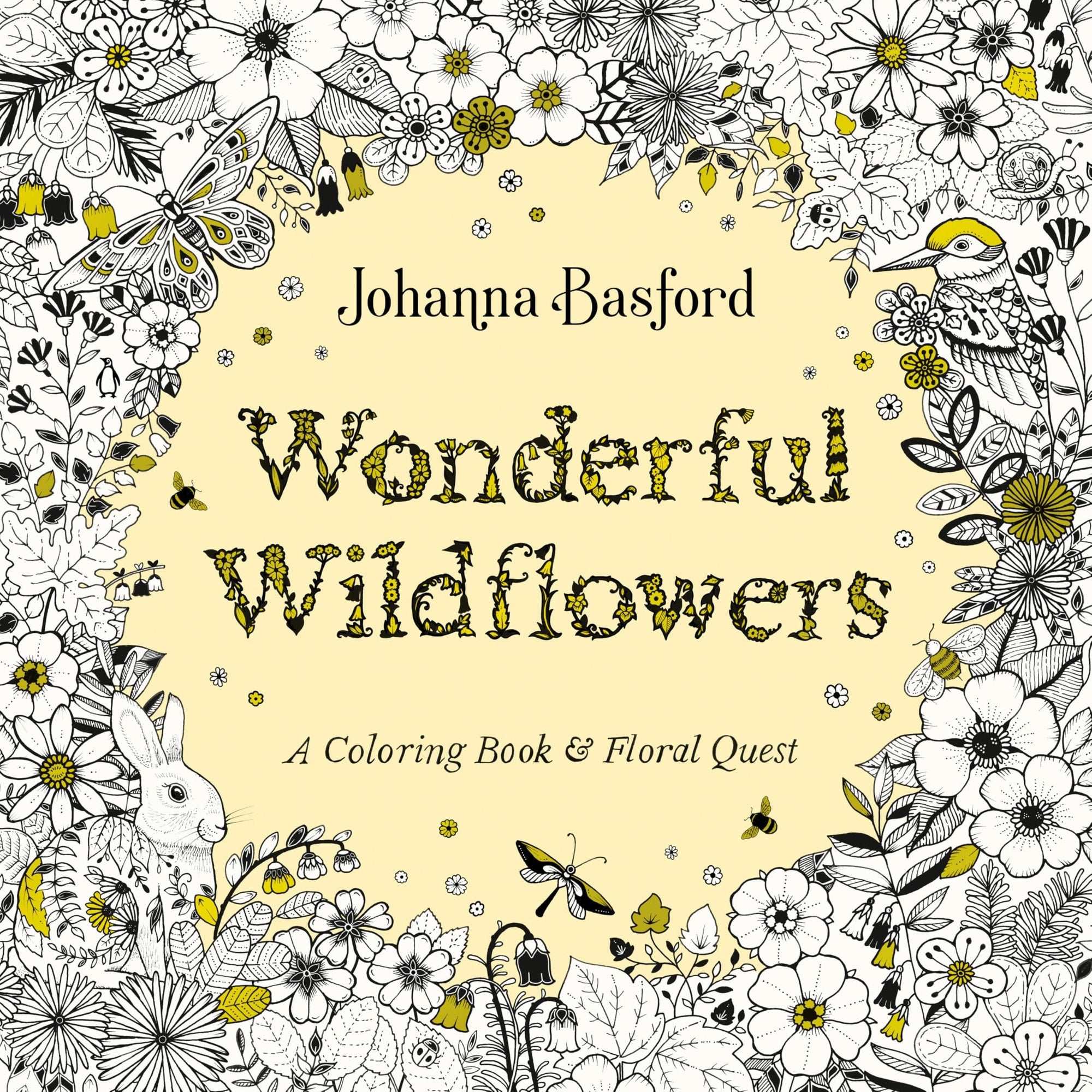 Book cover of Wonderful Wildflowers: A Coloring Book and Floral Quest by Basford, Johanna