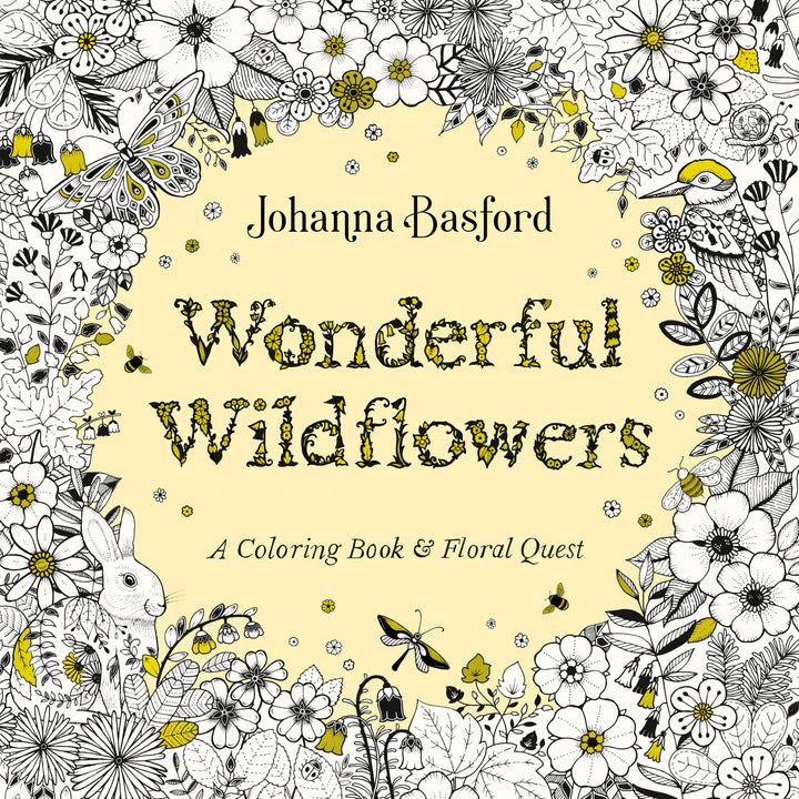 Book cover of Wonderful Wildflowers: A Coloring Book and Floral Quest by Basford, Johanna
