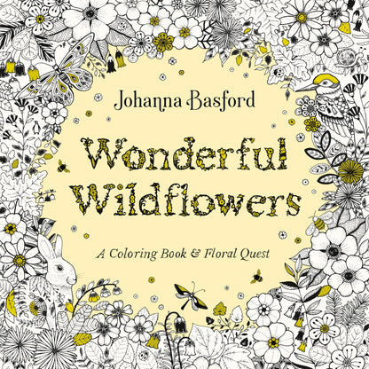 Book cover of Wonderful Wildflowers: A Coloring Book and Floral Quest by Basford, Johanna