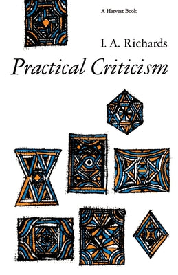 Book cover of Practical Criticism: A Study of Literary Judgment by Richards, Ivor a.