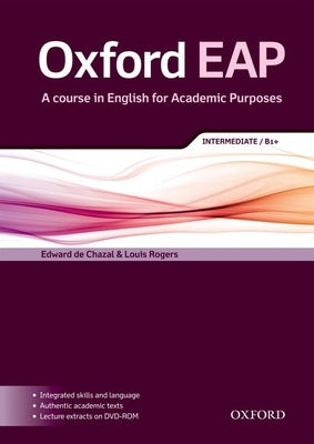 Book cover of Oxford Eap Intermediate Students Book and DVD ROM Pack [With DVD ROM] by Oxford