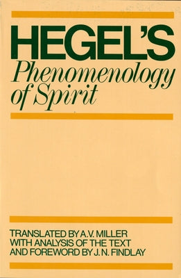 Book cover of Phenomenology of Spirit by Hegel, G. W. F.