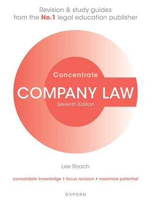 Book cover of Company Law Concentrate 7th Edition by Roach