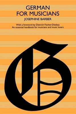 Book cover of German for Musicians by Barber, Josephine