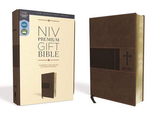 Book cover of Niv, Premium Gift Bible, Leathersoft, Brown, Red Letter Edition, Comfort Print by Zondervan