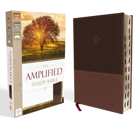Amplified Study Bible, Imitation Leather, Brown, Indexed by Zondervan book cover