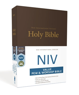 Book cover of NIV, Value Pew and Worship Bible, Hardcover, Brown by Zondervan