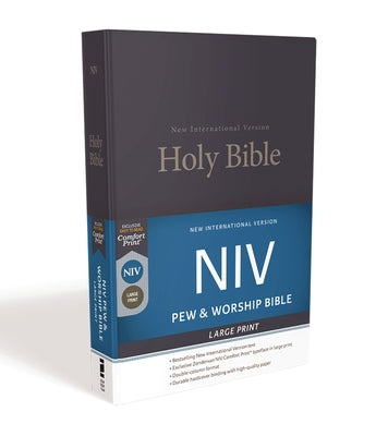 Book cover of NIV, Pew and Worship Bible, Large Print, Hardcover, Blue by Zondervan