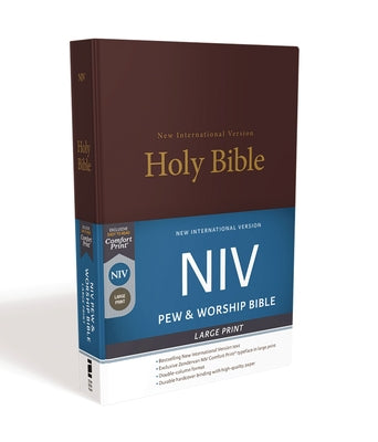 Book cover of NIV, Pew and Worship Bible, Large Print, Hardcover, Burgundy by Zondervan
