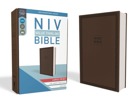 Book cover of NIV, Value Thinline Bible, Large Print, Imitation Leather, Brown by Zondervan