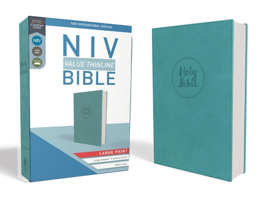 Book cover of NIV, Value Thinline Bible, Large Print, Imitation Leather, Blue by Zondervan