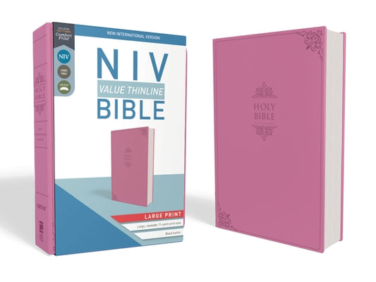 Book cover of NIV, Value Thinline Bible, Large Print, Imitation Leather, Pink by Zondervan