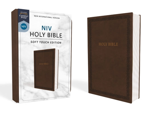Book cover of NIV, Holy Bible, Soft Touch Edition, Imitation Leather, Brown, Comfort Print by Zondervan