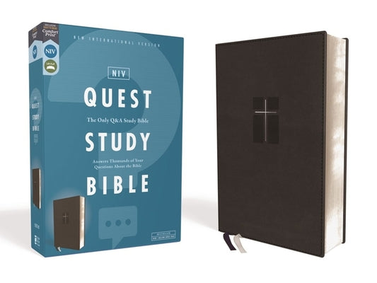 Book cover of Niv, Quest Study Bible, Leathersoft, Black, Comfort Print: The Only Q and A Study Bible by Christianity Today Intl