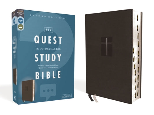 Book cover of Niv, Quest Study Bible, Leathersoft, Black, Indexed, Comfort Print: The Only Q and A Study Bible by Christianity Today Intl